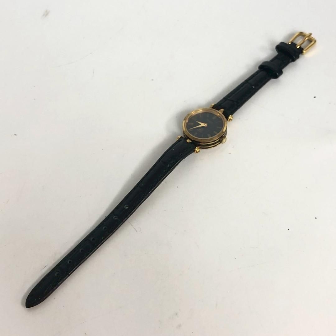 GUCCI グッチ ヴィンテージ クォーツ 腕時計 ブラック ゴールド
