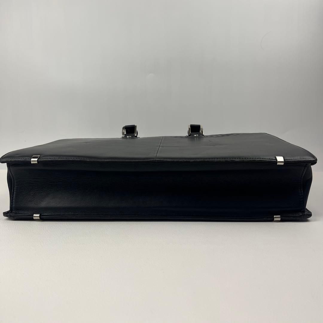 美品 DAKS ダックス 2way ビジネスバッグ シャドーチェック 鍵付 黒