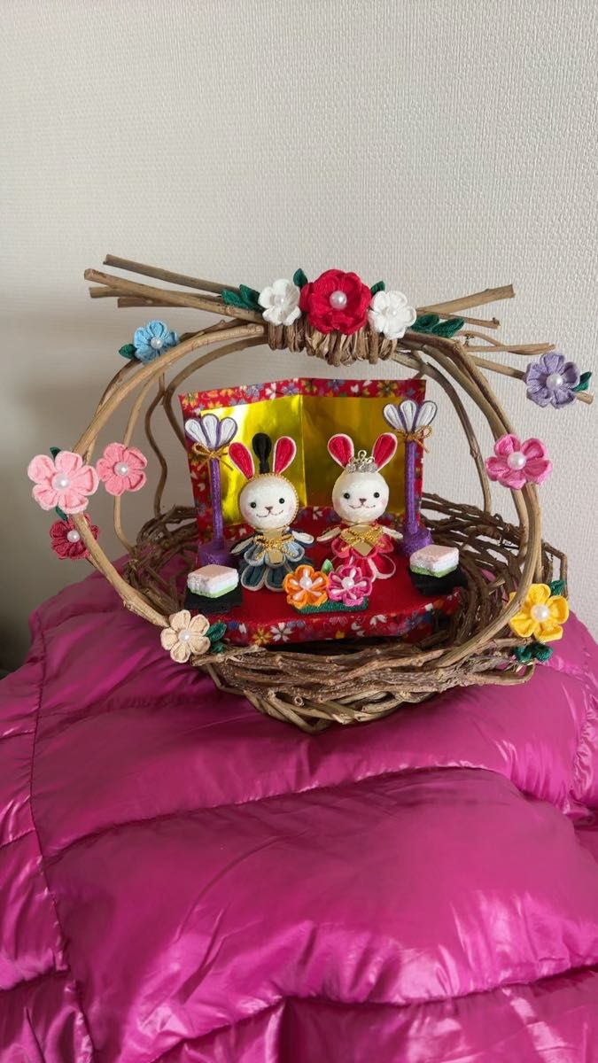 キューピー 加藤工芸 ローズオニールキューピー お雛様 三段雛飾り