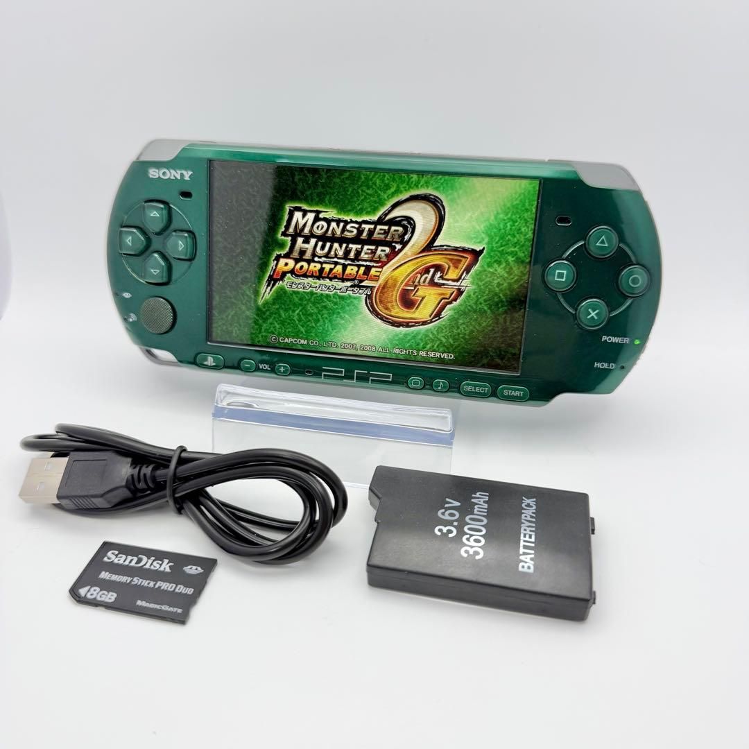 美品】SONY PSP-3000 グリーン 希少色 すぐ遊べる 29-5｜Yahoo!フリマ
