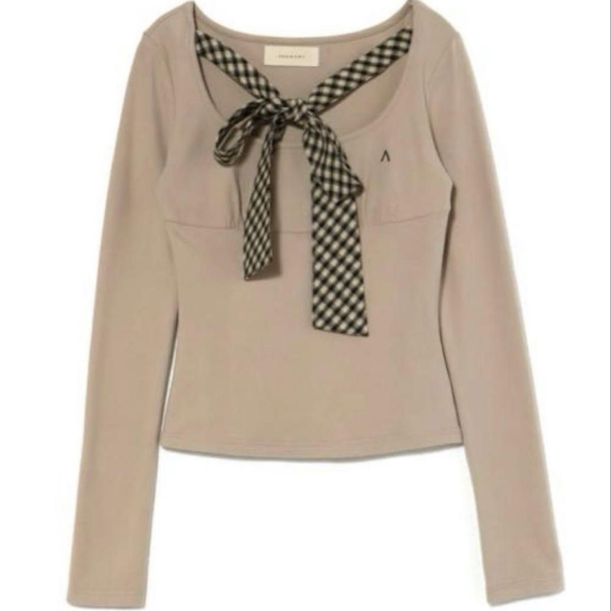 andmary Ami ribbon check tops beige｜Yahoo!フリマ（旧PayPayフリマ）