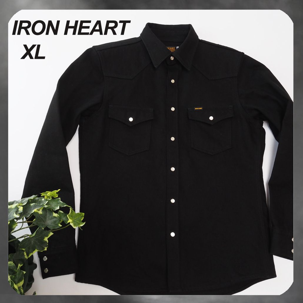 美品 人気サイズXL IRON HEART アイアンハート 黒鎧16ozウエスタン