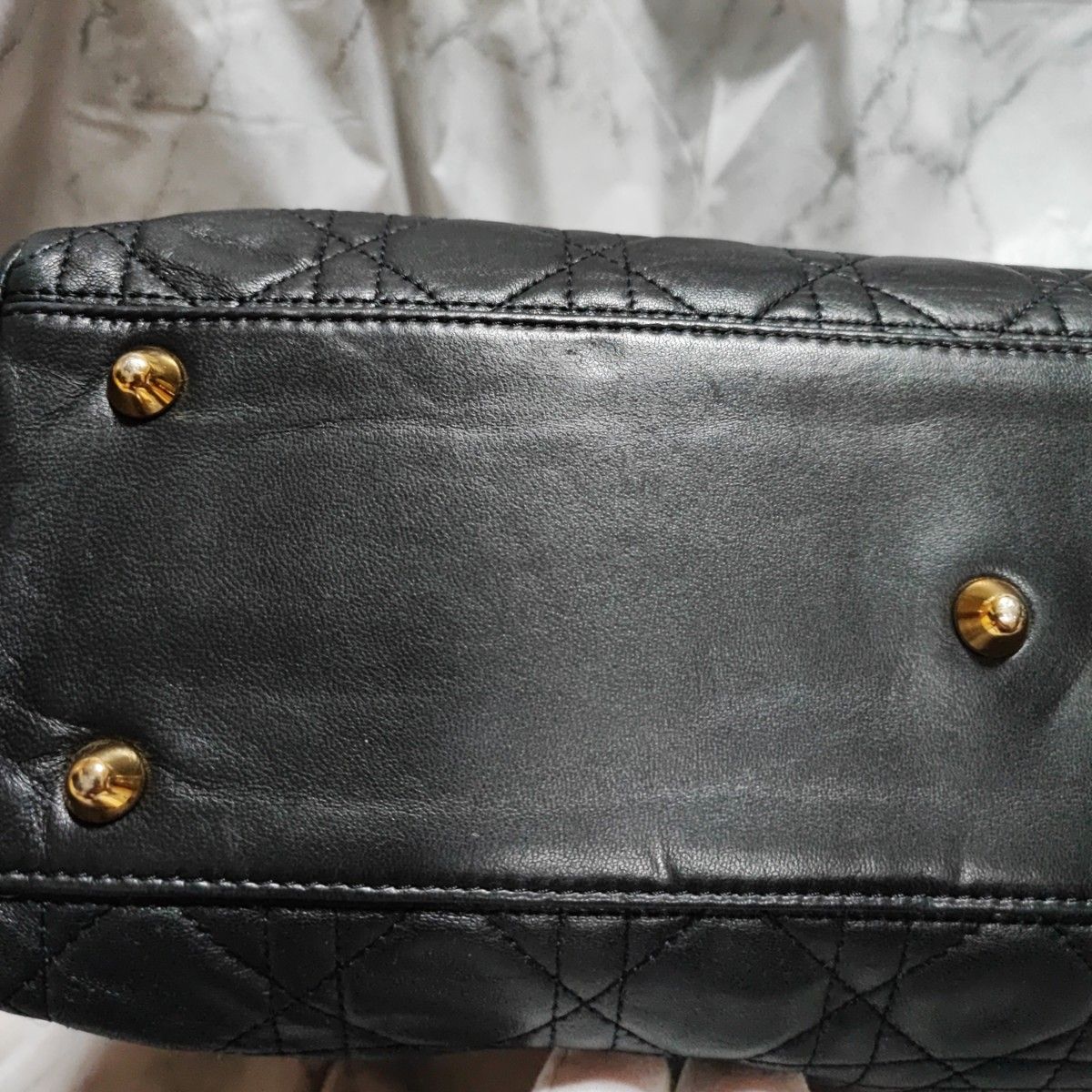 Christian Dior レディディオール カナージュ ラージ RU刻印 90s 黒