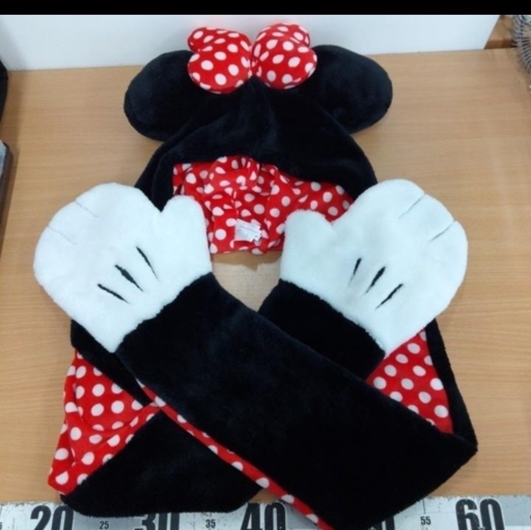 ディズニー ファンキャップ マフラーキャップ ディズニーミニーファン