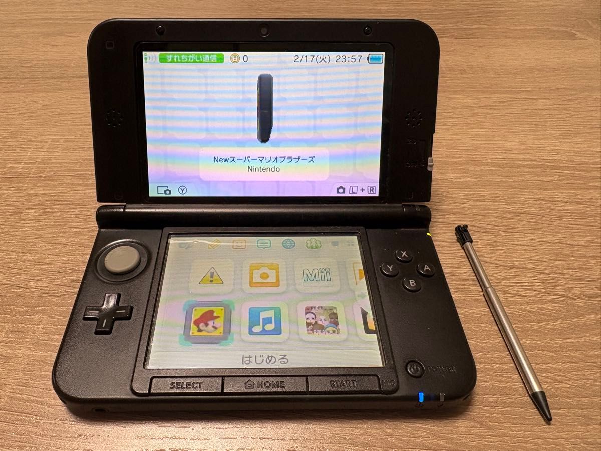 ニンテンドー3DS LL本体 ブルーブラック 充電ケーブル・タッチペン・SD