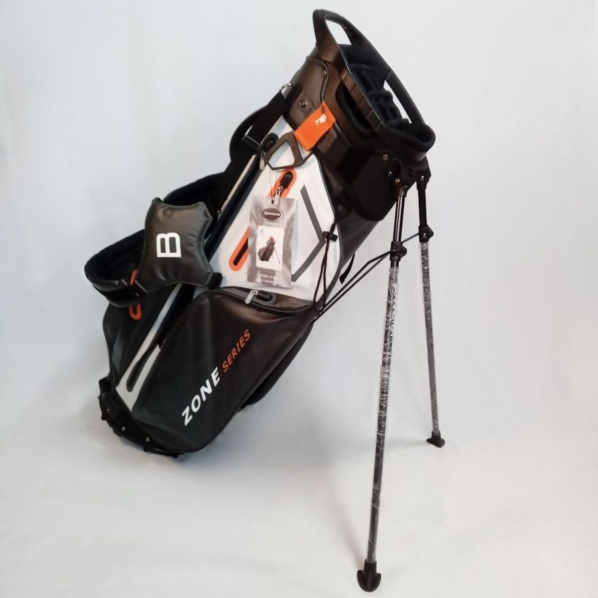 ベニントン ZONE スタンド式キャディバック ダークグレー ホワイト