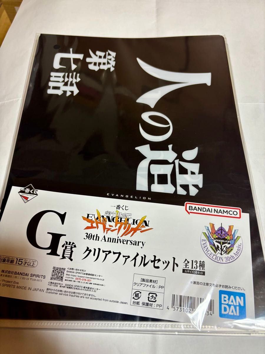一番くじ エヴァンゲリオン 30th Anniversary G賞 クリアファイル