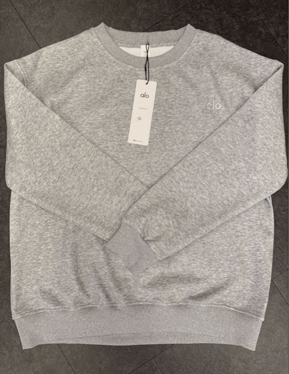 ALO YOGA alo アロ スウェット クルーネックプルオーバー グレー
