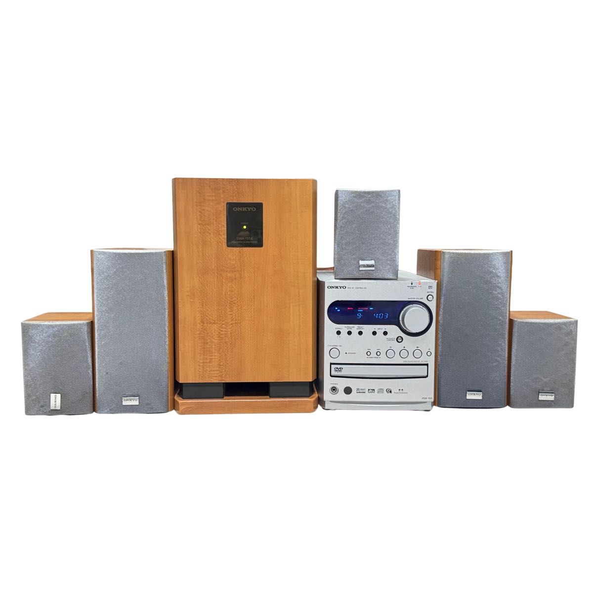 ONKYO 5 1ch ホームシアターセット PDR-155 SWA-155X D-M3×5 リモコン