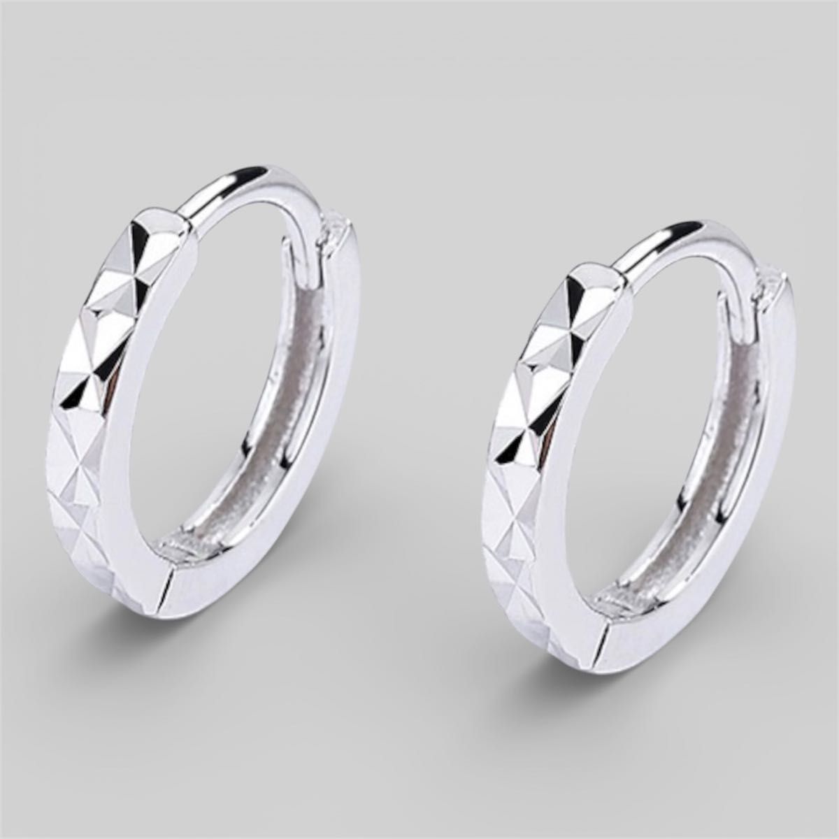 多面カット シルバーフープピアス おまとめ大幅値引き S925刻印【両耳