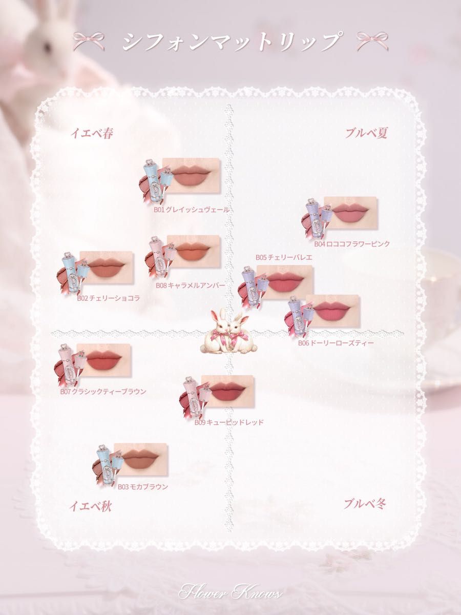 フラワーノーズ バニーガーデンテイルズ 豪華12点ピンクセット 新作