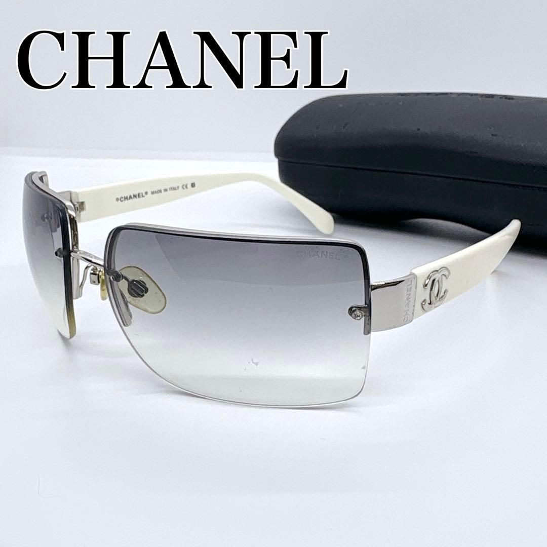 CHANELサングラス リムレス ココマーク CCロゴ 廃盤 ラインストーン