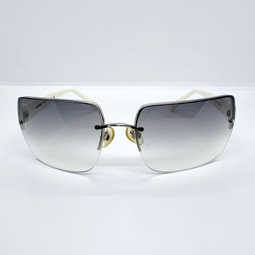 CHANELサングラス リムレス ココマーク CCロゴ 廃盤 ラインストーン