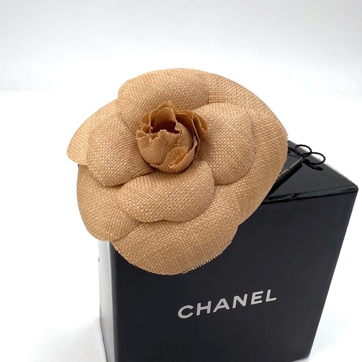 美品】CHANEL シャネル カメリア コサージュ ブローチ 箱付き フランス
