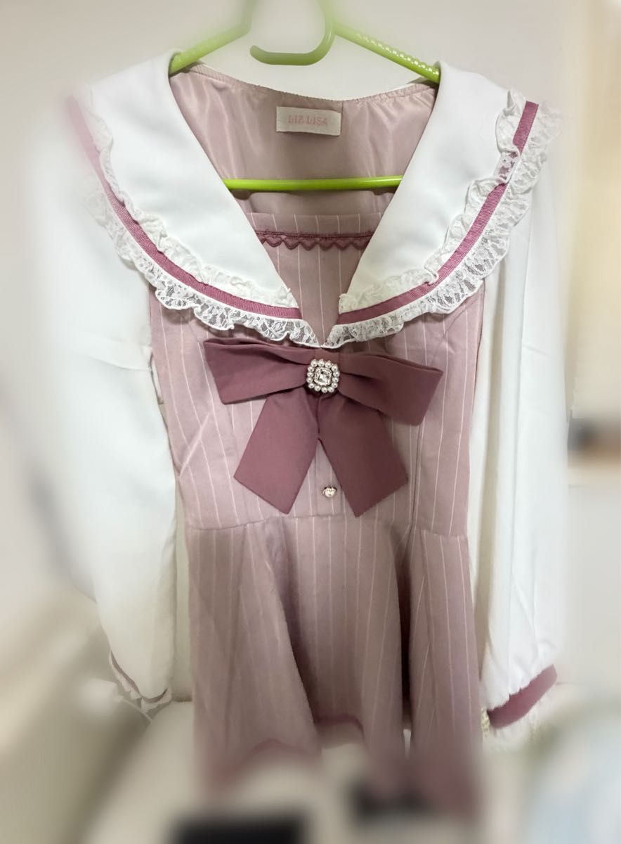 LIZLISA リズリサ セーラーカラーセットアップ ピンク 長袖｜Yahoo