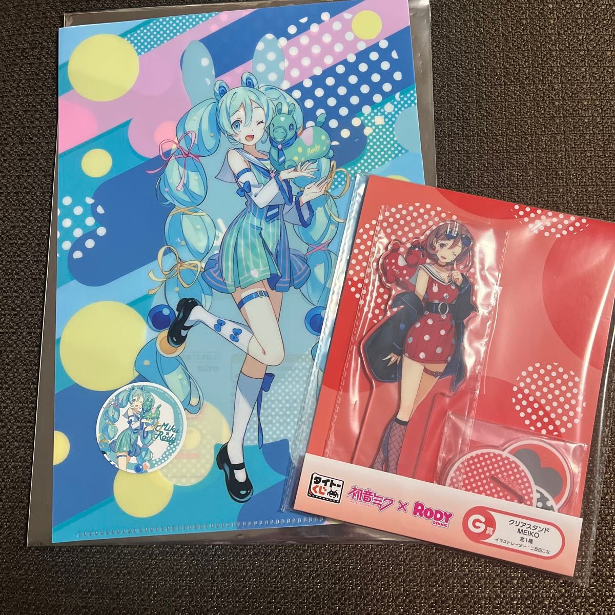 タイトーくじ 初音ミク×RODY G賞 アクスタ MEIKO K賞クリアファイル