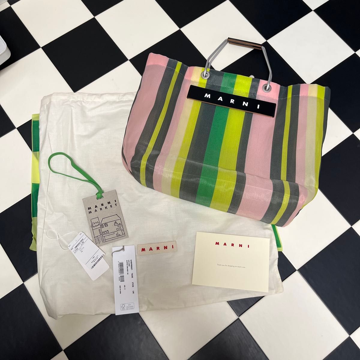 美品】MARNI MARKET ストライプバッグ 保存袋・タグ付き｜Yahoo!フリマ