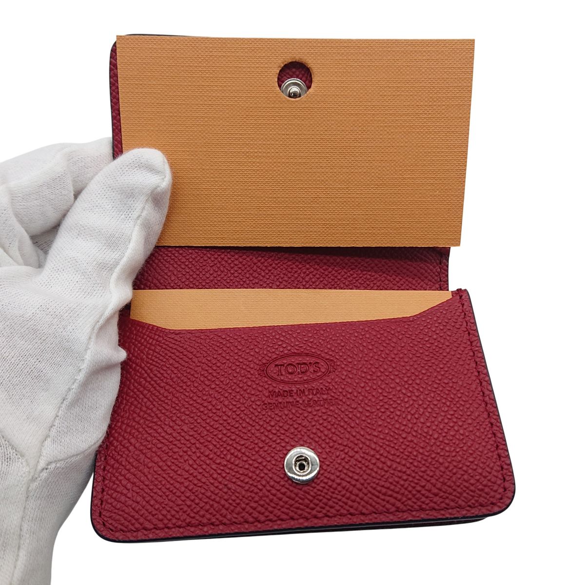 極美品】TOD'S 名刺入れ 型押しロゴ マルチカラー 極美品】TOD'S 名刺