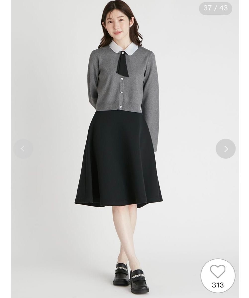 CELFORD デタッチャブル総針カーディガン グレー サイズ38｜Yahoo