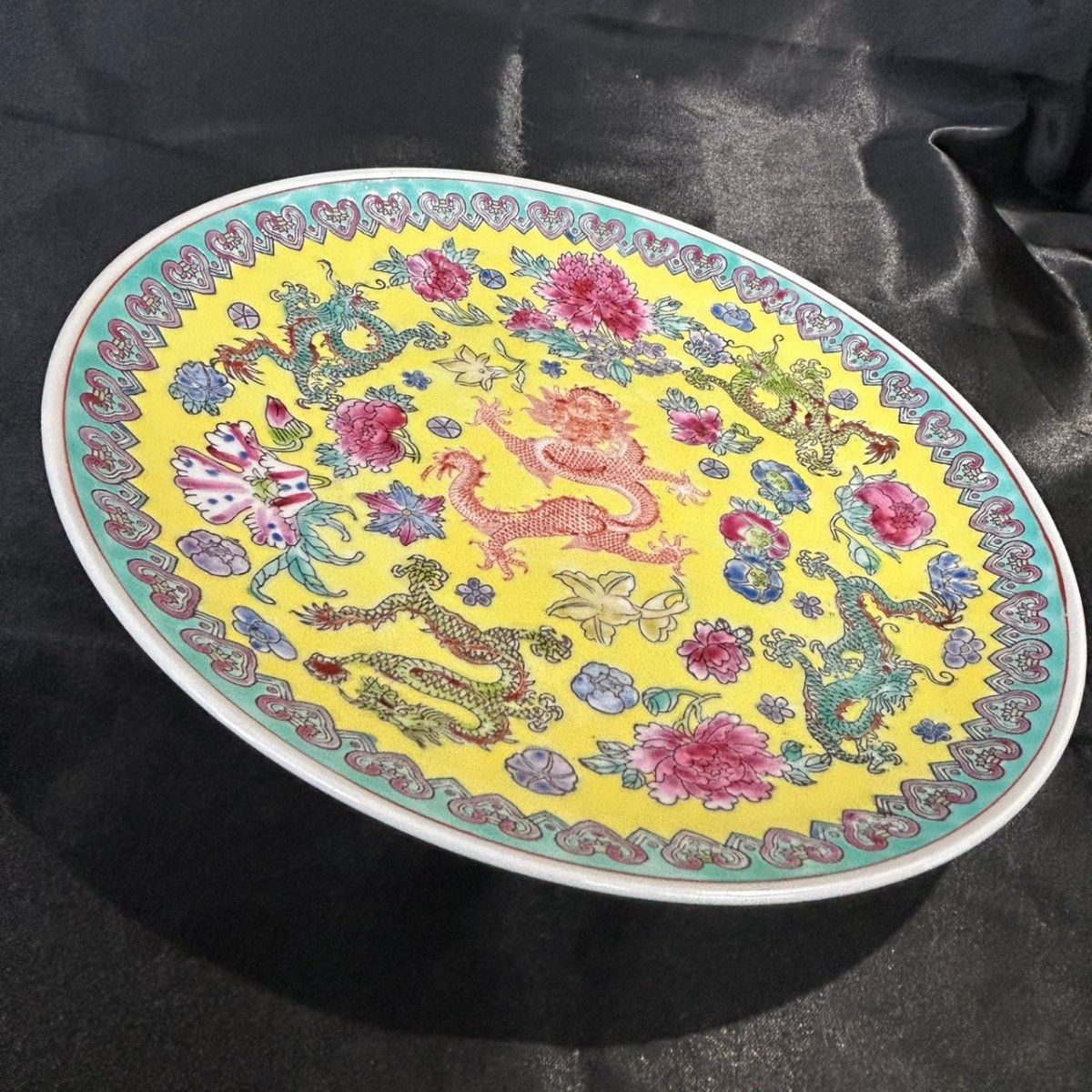 中国景徳鎮 粉彩 龍文 花文 飾皿 お皿 食器 AT105 13｜Yahoo!フリマ