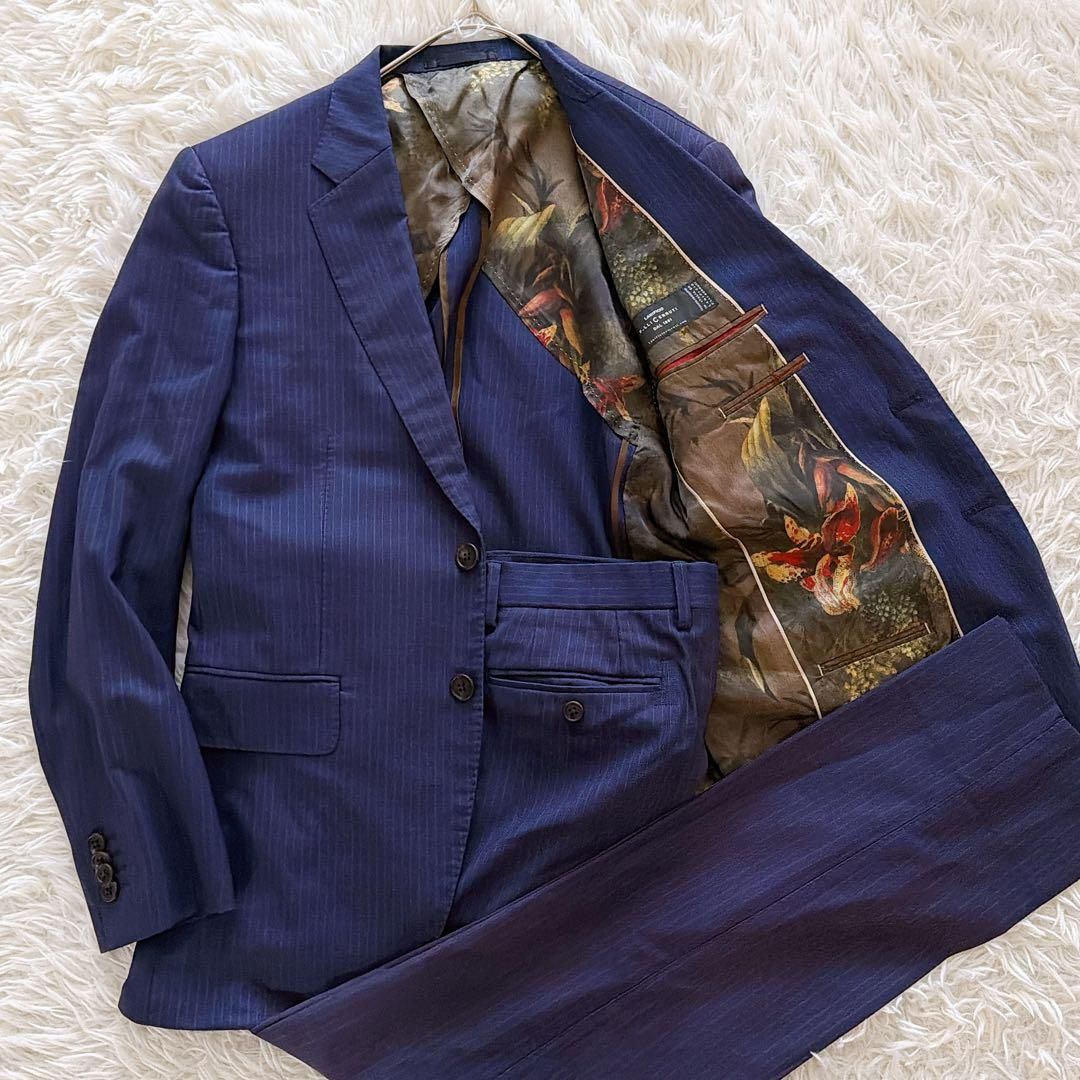 ポールスミス イタリア生地 花柄 総柄 フラワー セットアップスーツ M