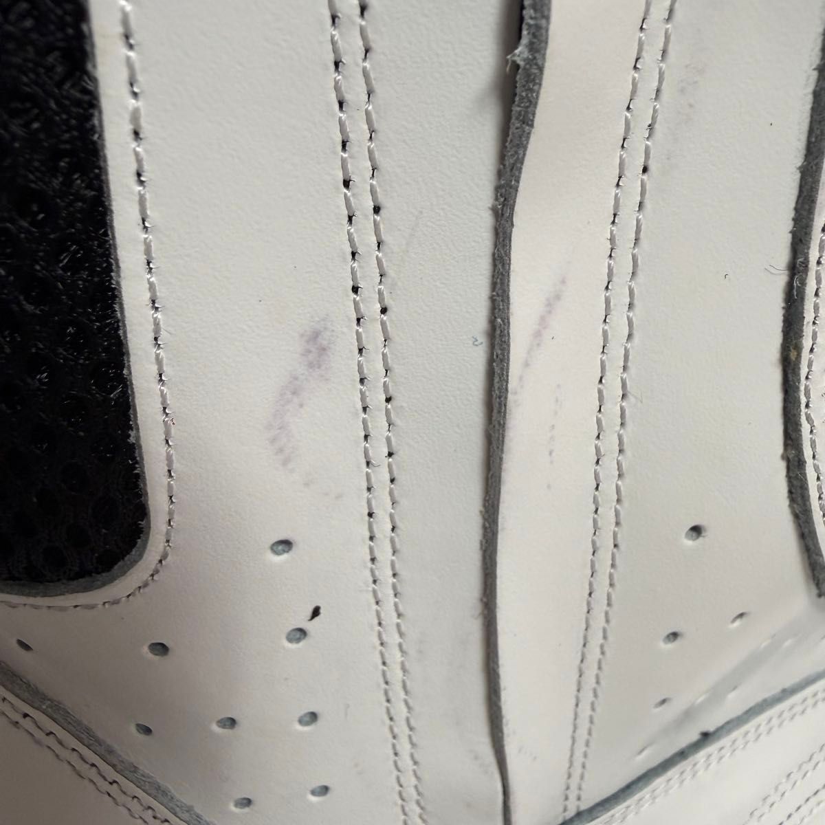 未使用品 シモン WS33C付白革静電靴 おまけ付き踏抜き防止板入り