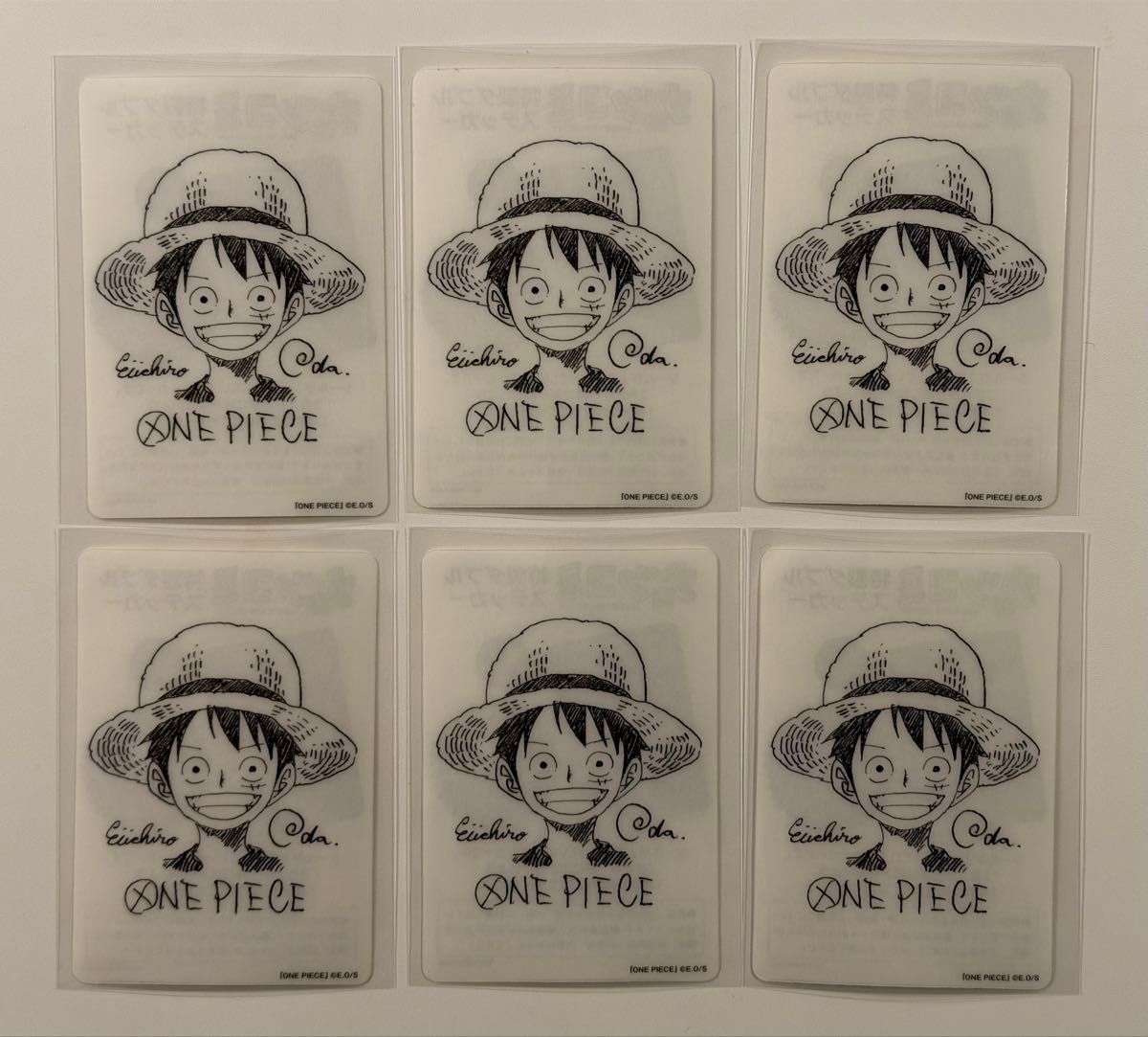 ワンピース ナツコミ イラスト ステッカー カード 6枚セット ONE PIECE