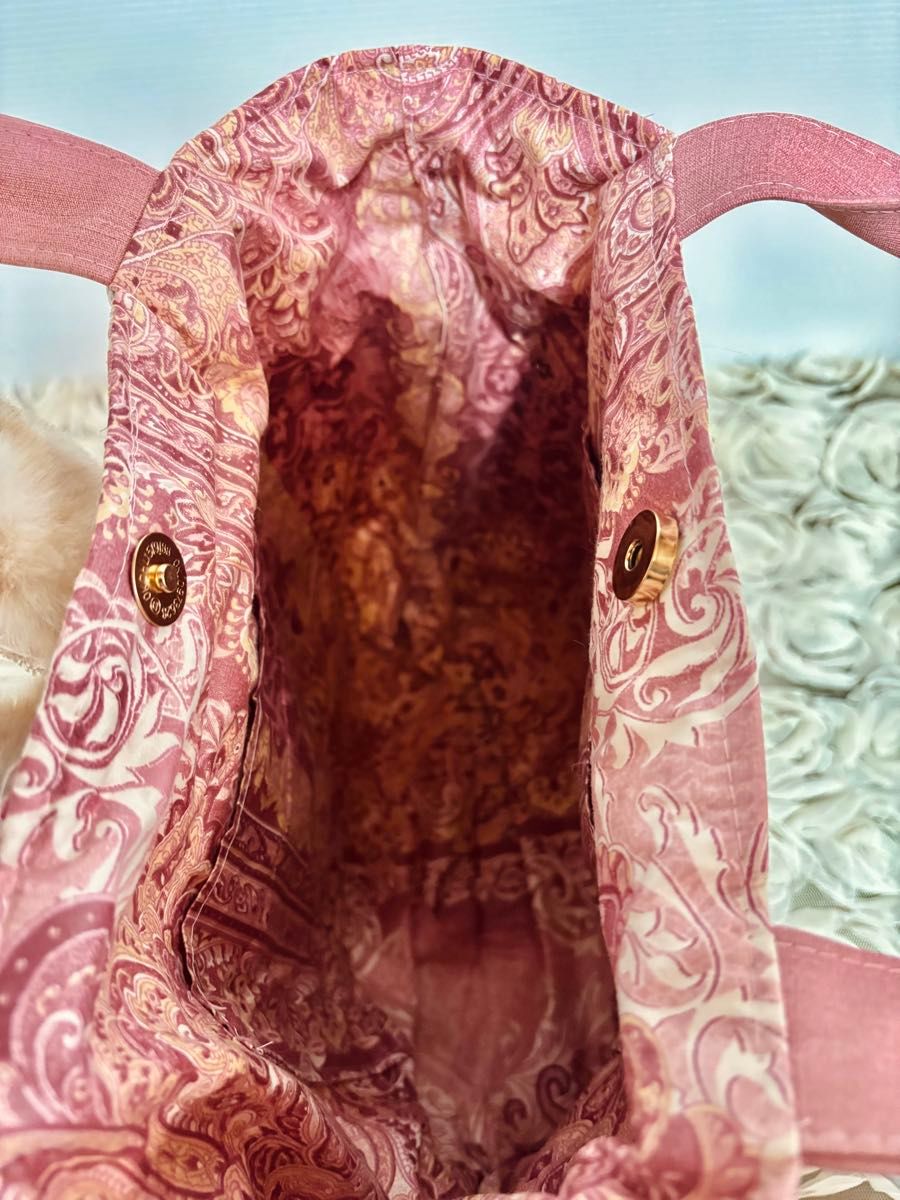 コヤンイサムチョン 刺繍リボンパッチワークトートバッグ ハンドメイド