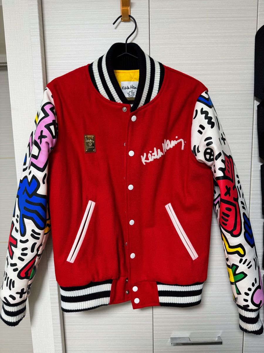 JOYRICH×Keith Haring スタジャン S レッド 超人気 袖革｜Yahoo!フリマ