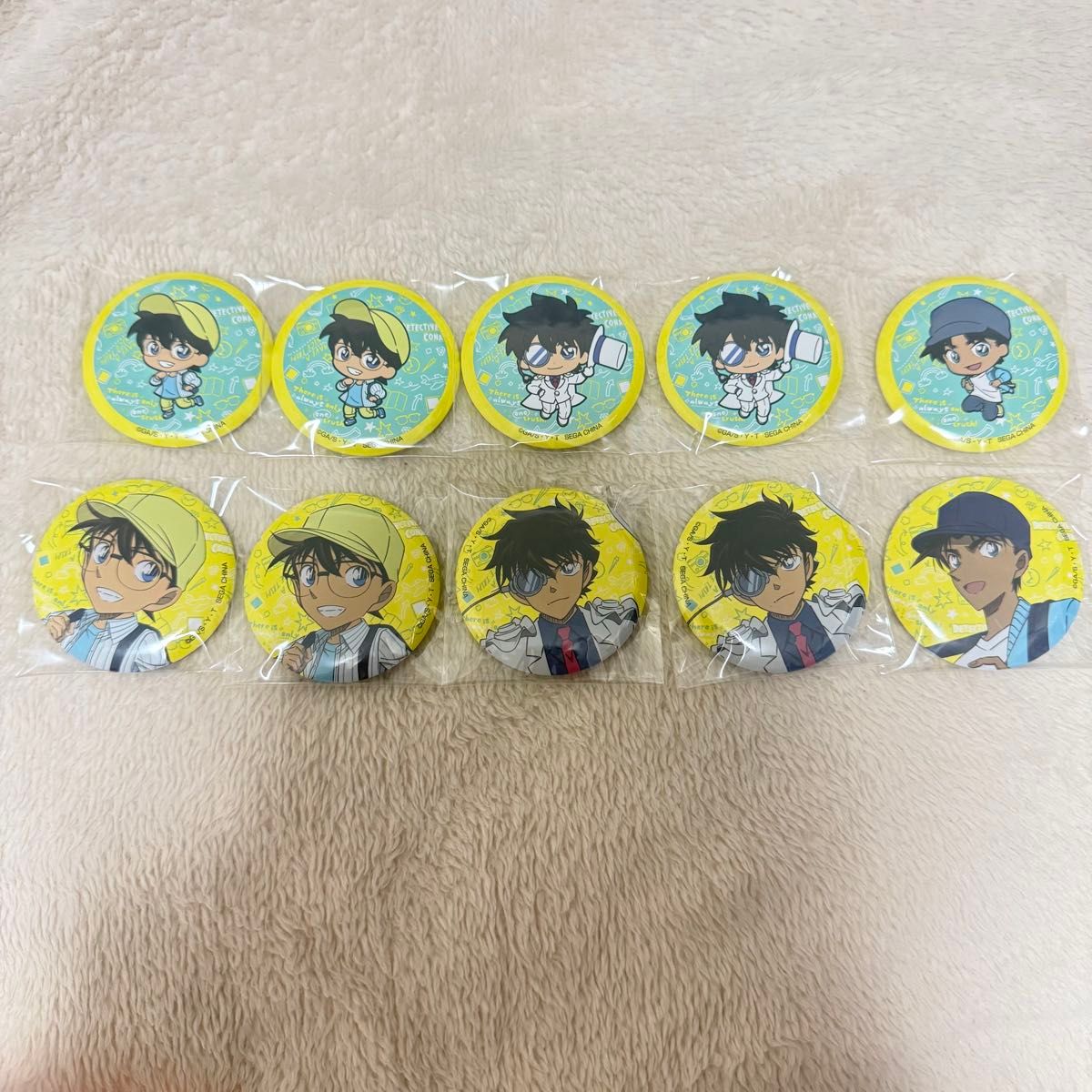 名探偵コナン セガラッキーくじ 缶バッジセット 江戸川コナン 怪盗