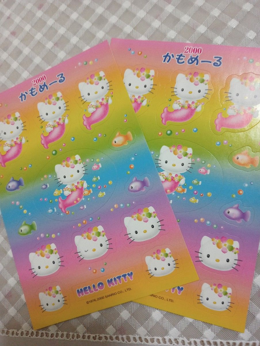 ハローキティ かもめーる シール 2000年 マーメイド 2枚セット レア
