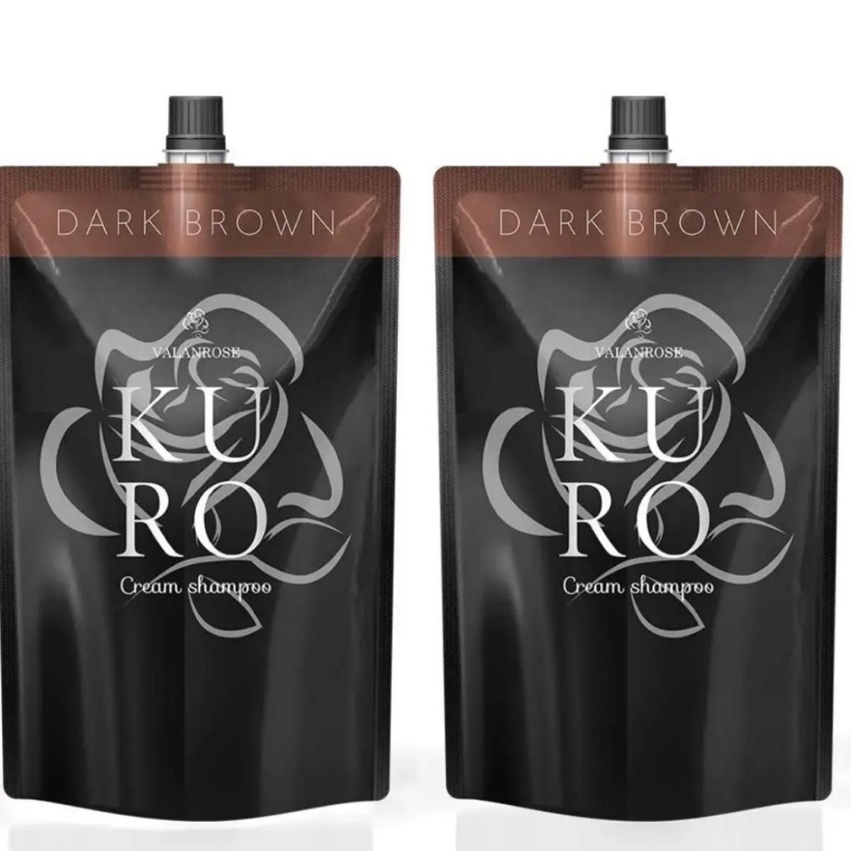 バランローズ KUROクリームシャンプー 白髪染め ダークブラウン 2