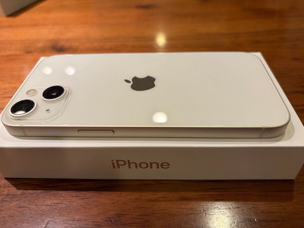 iPhone13 128GB スターライト SIMフリー バッテリー最大容量88% 箱は