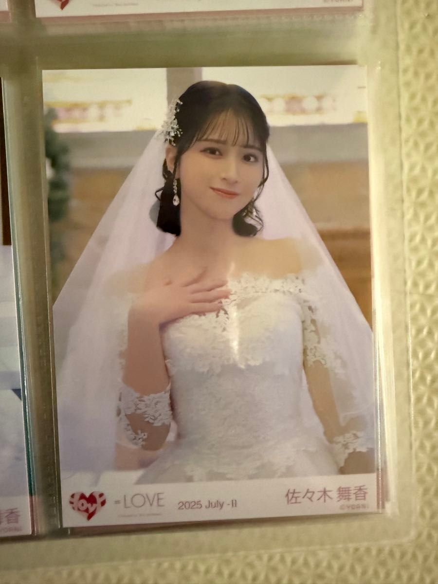 イコラブ 佐々木舞香 ウエディング チュウ 生写真 恋人以上 好き未満