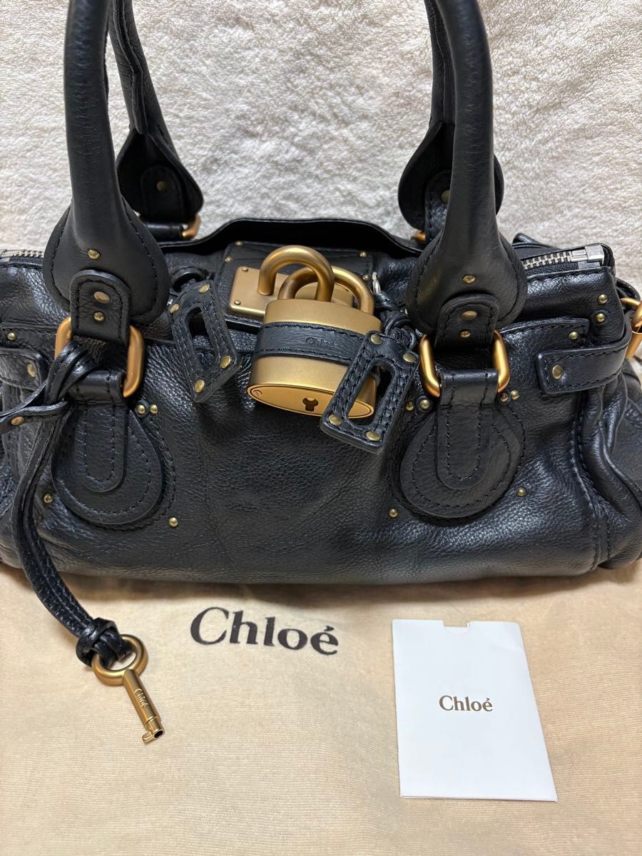 極美品/希少 Chloe クロエ パディントン ハンドバッグ ブラック 初期