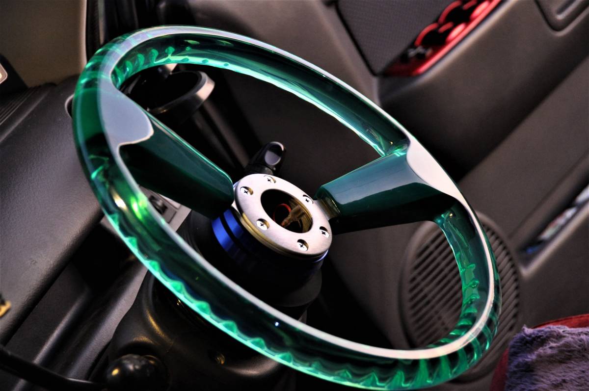 Yahoo!オークション - 即決激レア クリスロンアクリルステアリング緑CR