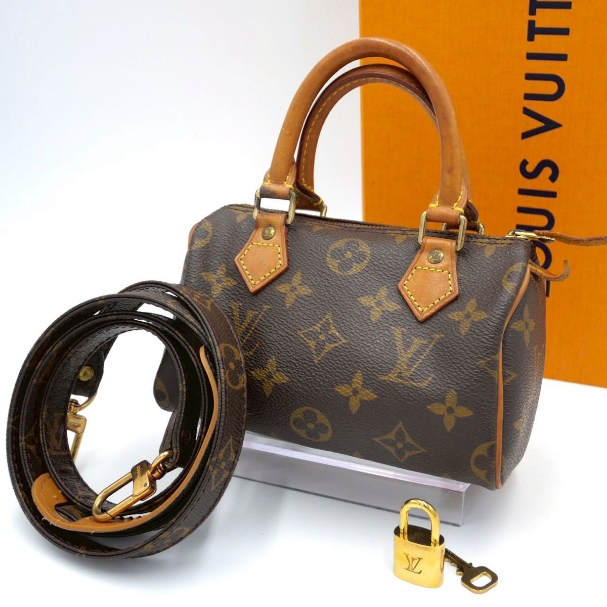 ルイヴィトン ミニ スピーディ ショルダーバッグ モノグラム カデナ 鍵
