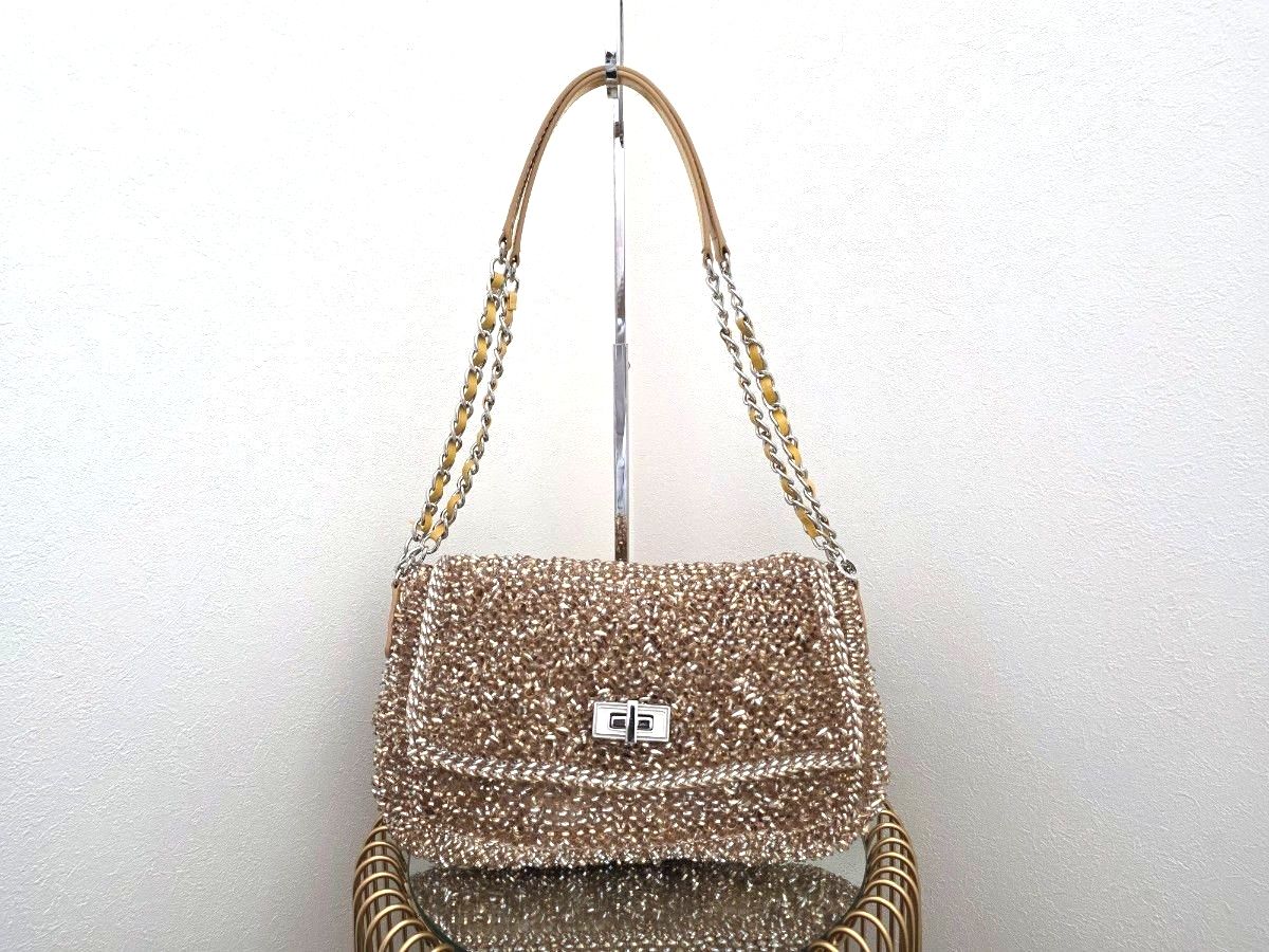 美品】ANTEPRIMA アンテプリマ ルケット ワイヤーバッグ ゴールド