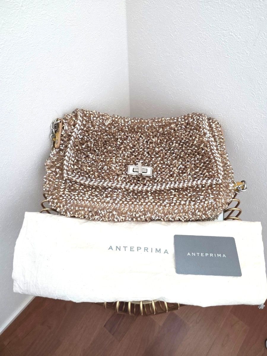 美品】ANTEPRIMA アンテプリマ ルケット ワイヤーバッグ ゴールド