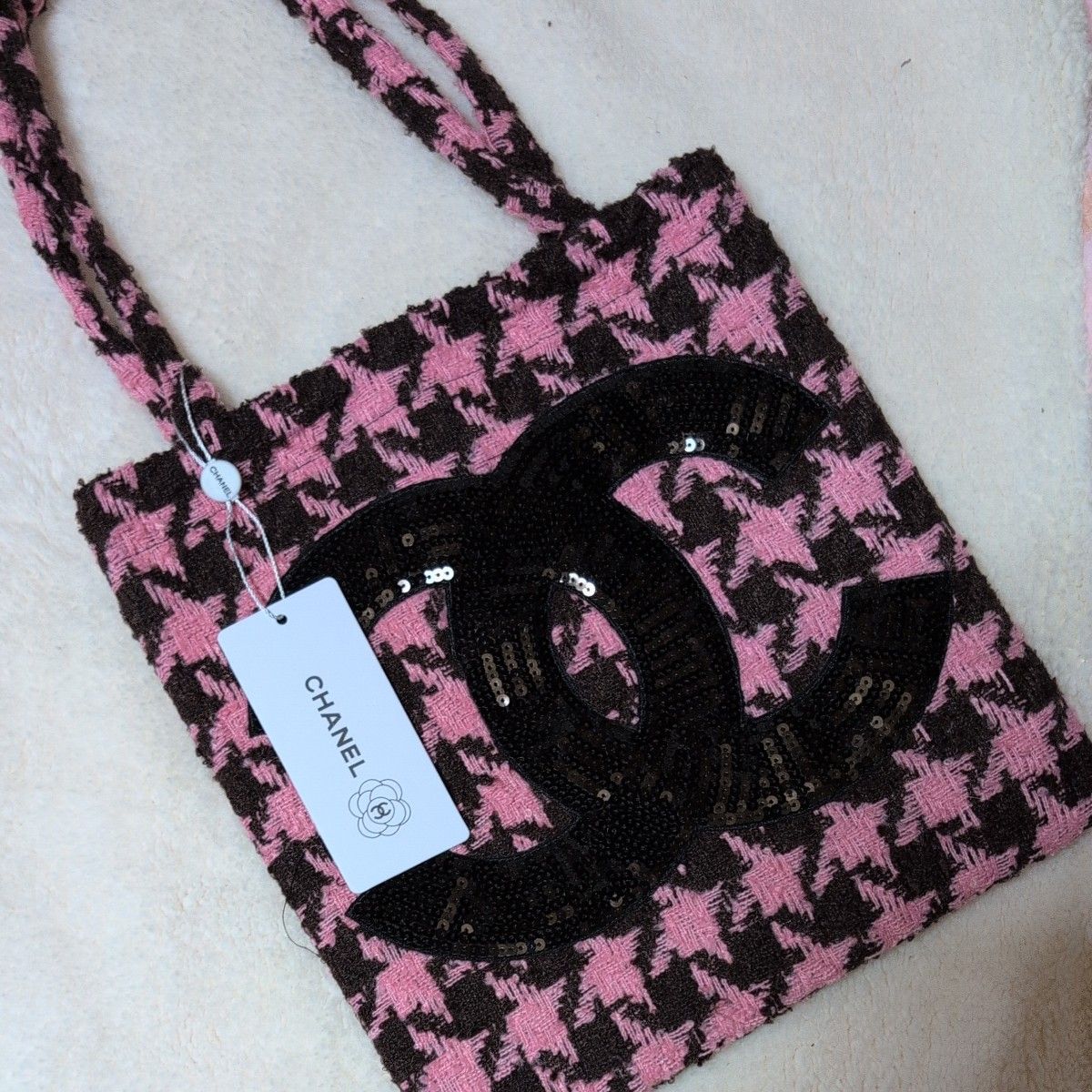 CHANEL ツイードトートバッグ スパンコール ノベルティ｜Yahoo!フリマ