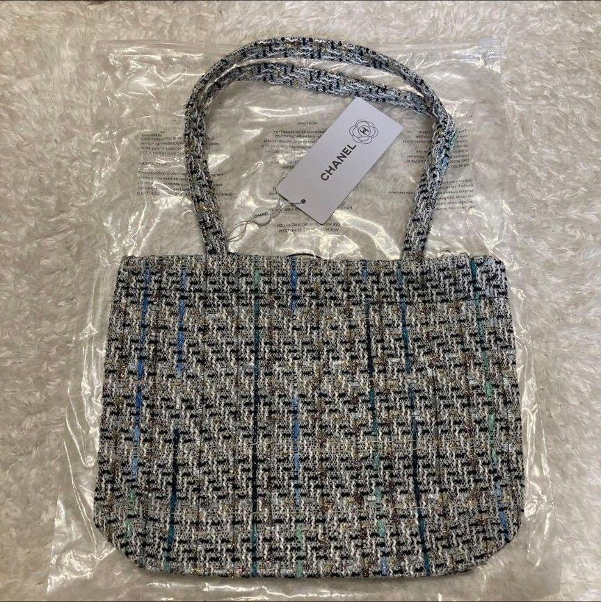 CHANEL シャネル スパンコール ツイード トートバッグ ノベルティ