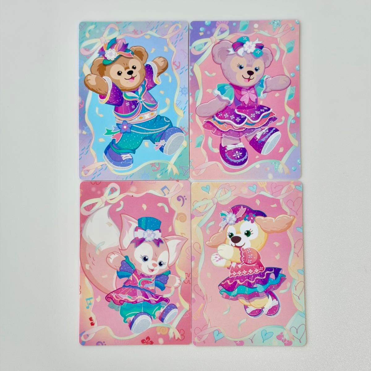 香港ディズニー20周年 コレクタブルカード ダッフィー＆フレンズ 4枚