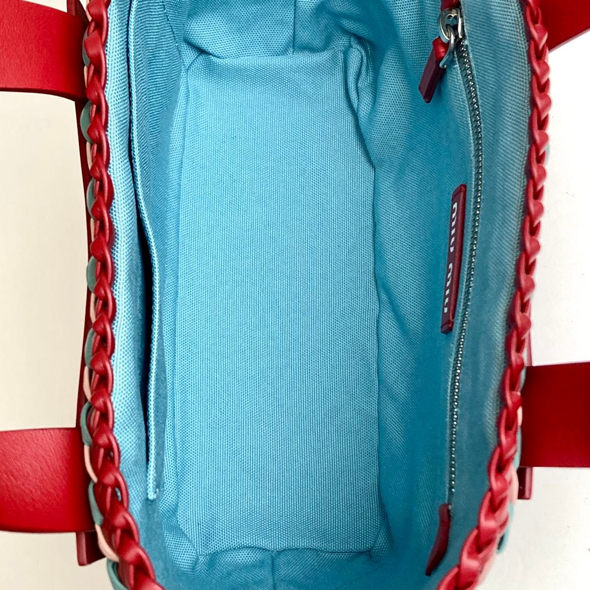 美品】miumiu 編みかご トートバッグ かごバッグ イントレッチオ