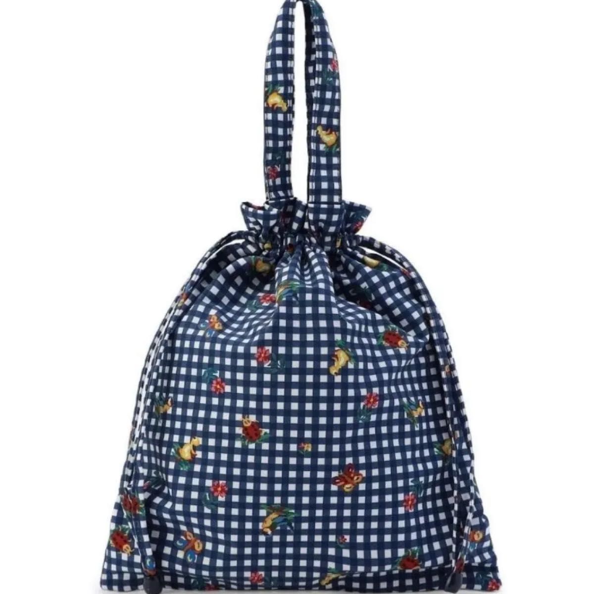 新品 フェイラー 学校フェイラー VERY 手つき巾着 ギンガムチェック