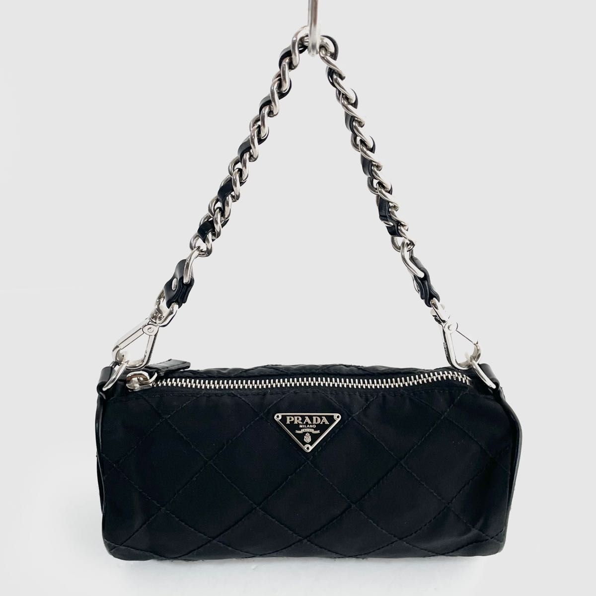 極美品】PRADA プラダ 2way チェーン ミニハンドバッグ キルティング