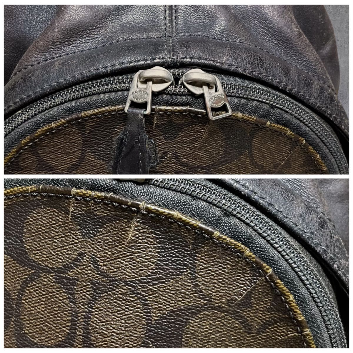 良品 COACH コーチ ボディバッグ ショルダーバッグ シグネチャー PVC