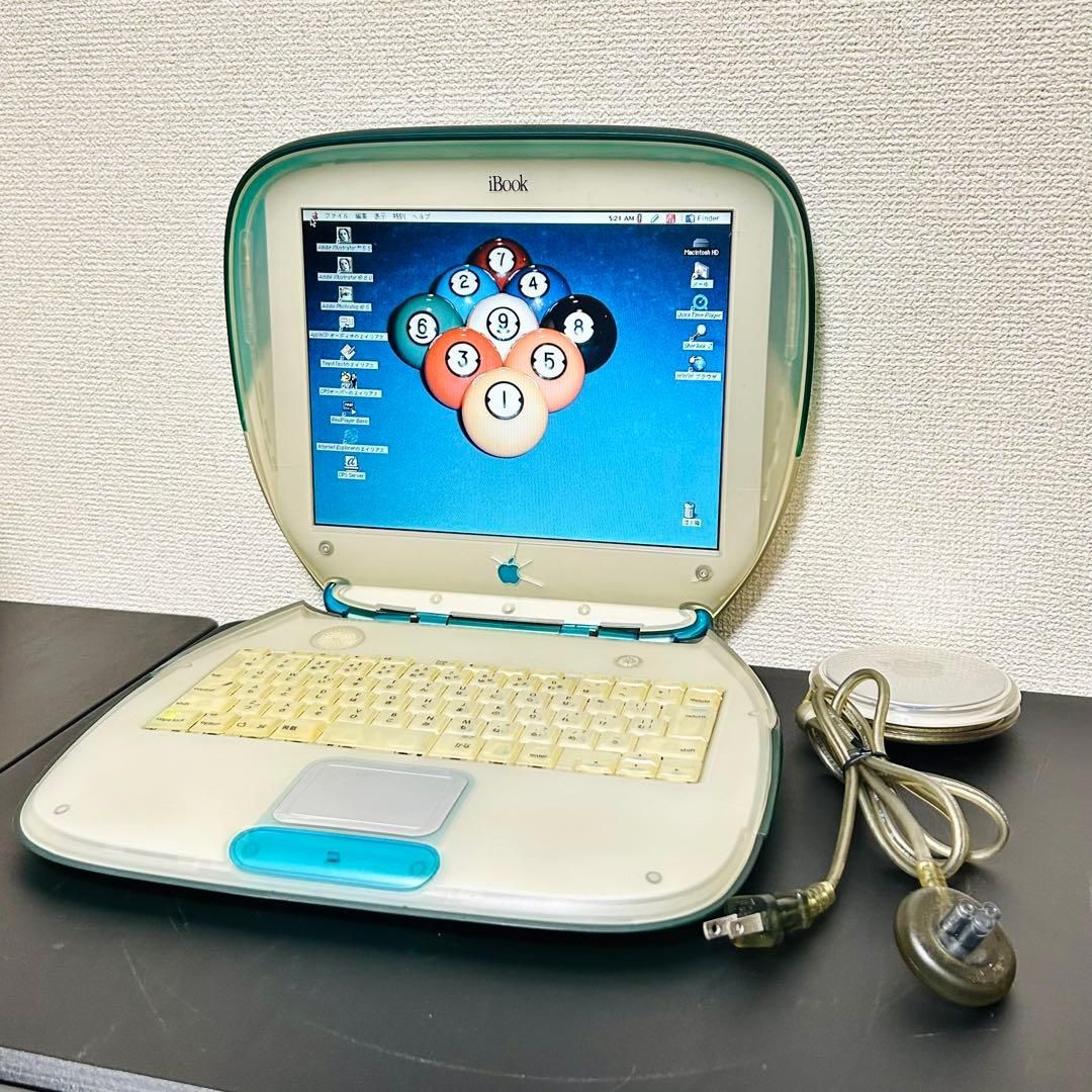 希少 Apple 初代iBook G3 クラムシェル型 M2453 ブルーベリー 純正