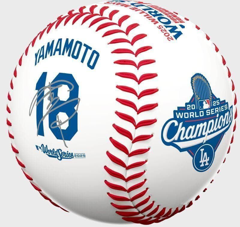 ドジャース 山本由伸 2025 ワールドシリーズ MVP記念ボール 専用ケース