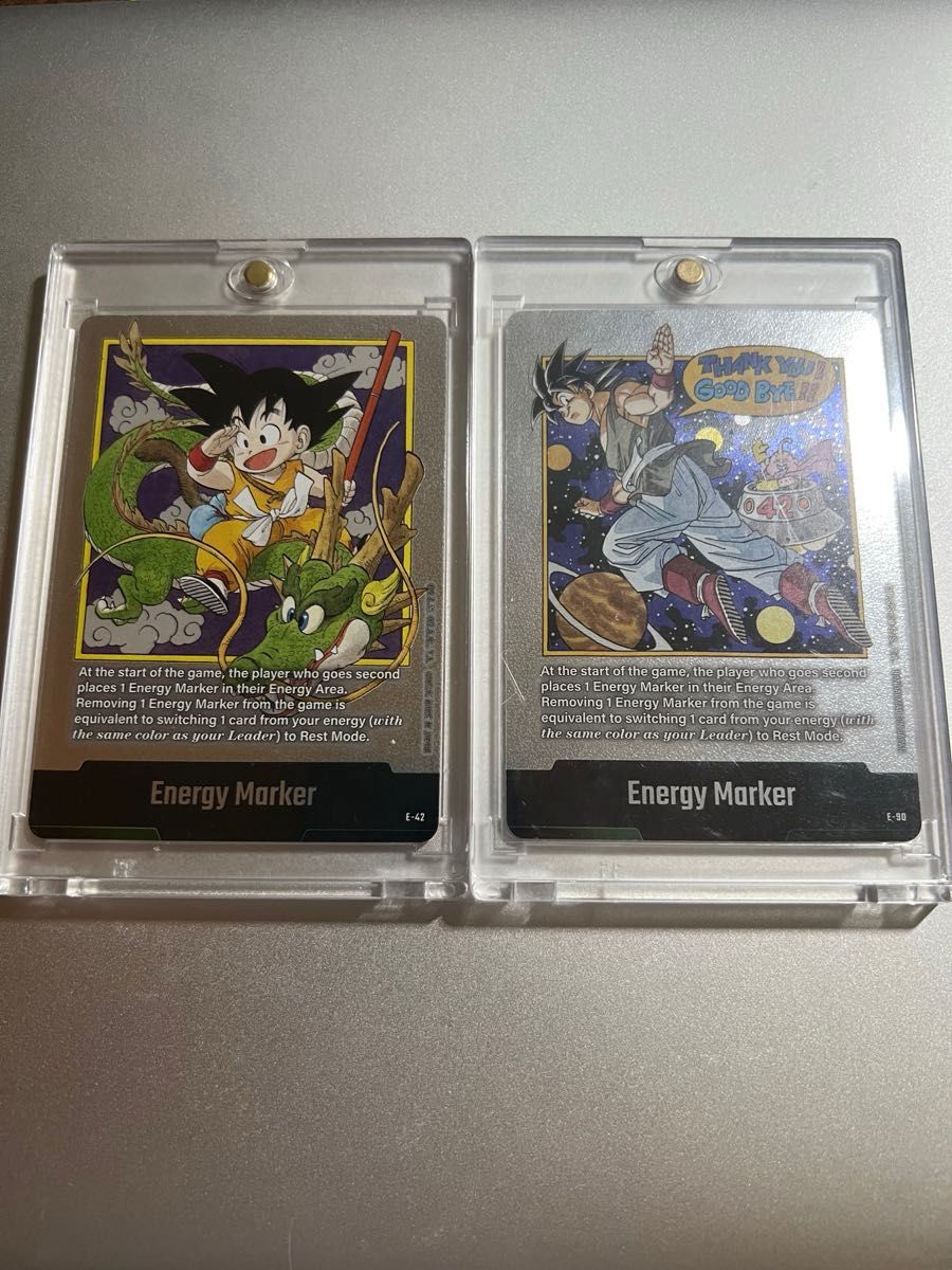 ドラゴンボールカード エナジーマーカー E-42 銀シルバー英語 孫悟空E