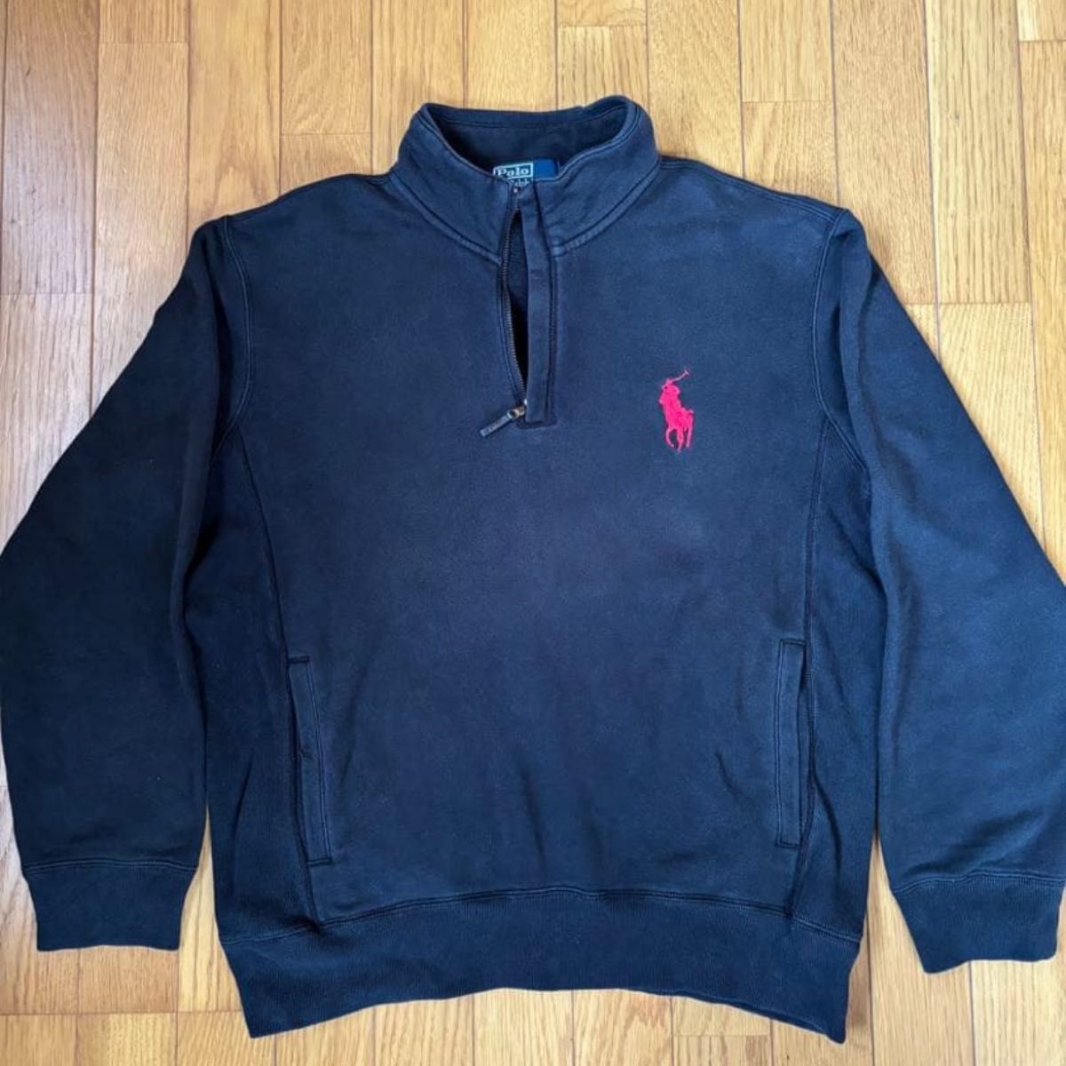 POLO RALPH LAUREN ハーフジップ スウェット ネイビー L｜Yahoo!フリマ